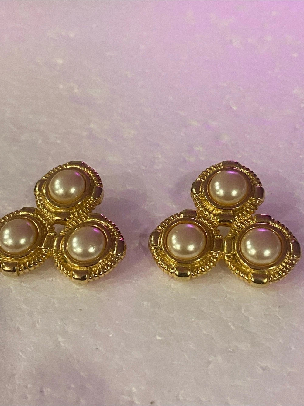 Givenchy Gold-Tone Pearl Earrings